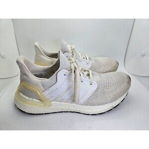 Adidas UltraBoost 20 Shoes Womens 7.5 Cloud White Running Athletic Gym Sneakers